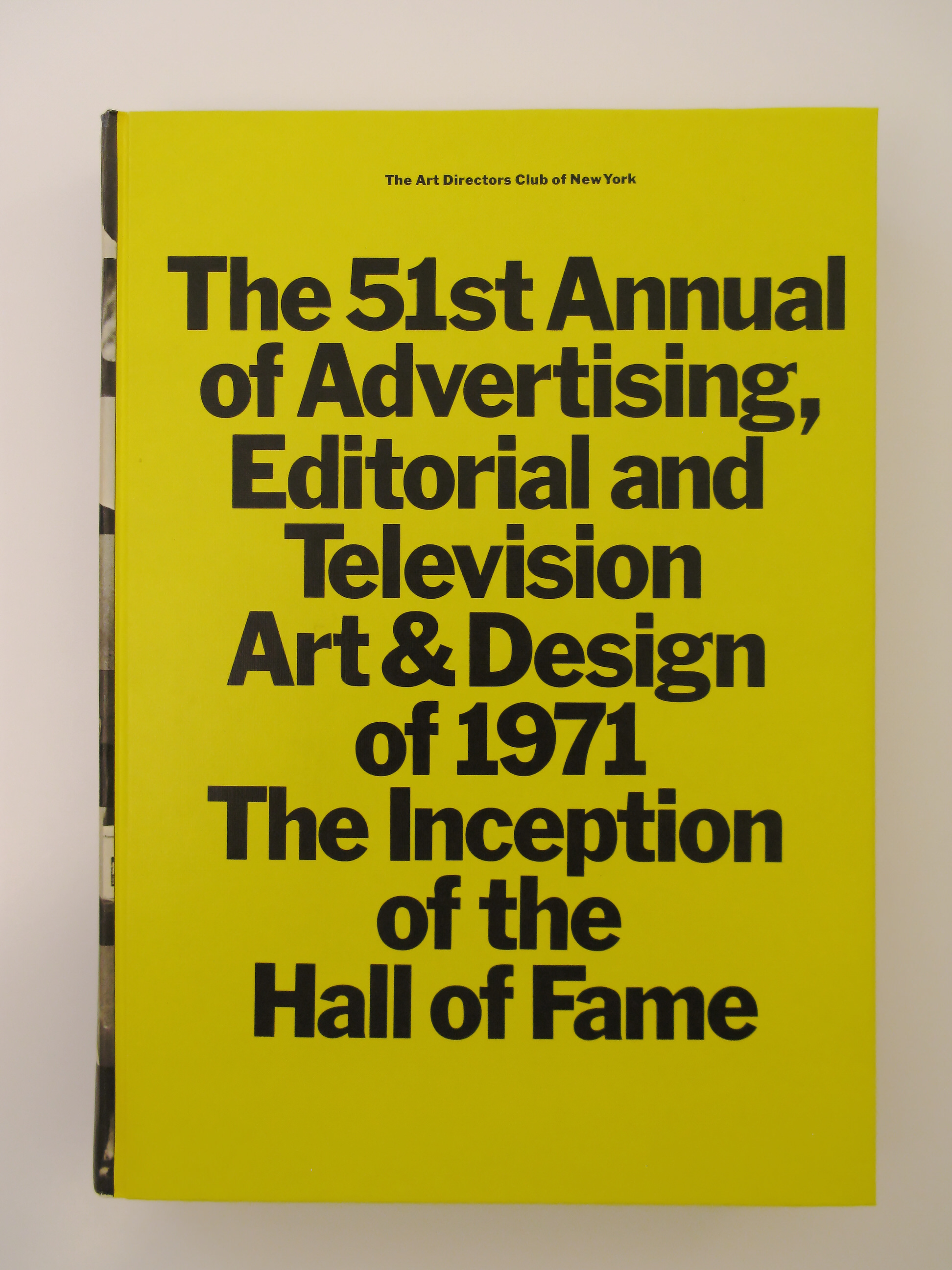 1971 Art Director's Club of New York Hall of Fame Inception